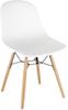 Bolero polypropyleen stoelen met houten poten wit | DM840