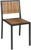 Bolero stalen en acaciahouten stoelen zonder armleuningen | DS150