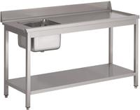 Gastro M RVS spoeltafel 1 spoelbak links 100x70cm |  DS460