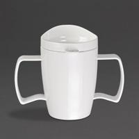 Olympia Kristallon Heritage Drinkbeker met Deksel 300ml Wit (4 Stuks) - Olympia DW715