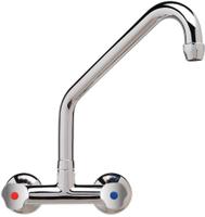 Heavy duty duobloc mengkraan met draaiknoppen en hoge uitloop van 30cm | DY394