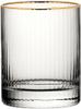Utopia Hayworth Dubbele Ouderwetse Glazen met Gouden Rand, 325 Ml (pak van 6) - DZ444