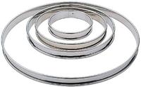Matfer platte RVS taartring glad 24cm | E647