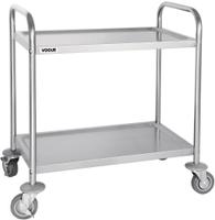 Rvs Serveerwagen | 2 Bladen | Small | Vogue | F996