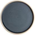Olympia Canvas platte ronde borden blauw graniet 18cm | FA300