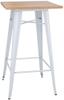 Bolero Bistro Bartafel met Houten Blad Wit (enkel) - FB597