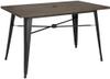 Bolero Aluminium Outdoor Tafel 120x76x76cm Donker Houtdessin - Bolero FT955