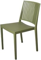 Baltimore Stapelbare Polypropyleen Stoelen Olijfgroen (4 Stuks) - Gastronoble FW578