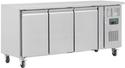 3-deurs gekoelde werkbank 60cm diep | 2/3GN | Geforceerd | Wielen | Polar G378
