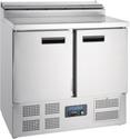 Gekoelde saladette | 2 deuren | RVS werkblad | Deksel 5x 1/6GN | 254 liter | G604