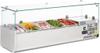 Opzetkoelvitrine | 5x GN1/4 | Glaswand | Polar G608