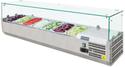 Opzetkoelvitrine | 7x GN1/4 | Glaswand | Polar G609