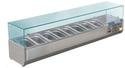 Opzetkoelvitrine | 8x GN1/3 + 1x GN1/2 | Glaswand | Polar GD877
