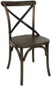 Bolero houten stoel met gekruiste rugleuning walnoot (2 stuks) | GG658