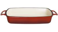 Rechthoekige Gietijzeren Ovenschaal | 2,8L | Rood | Vogue | GH320