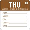 Oplosbare Voedseletiketten Daglabels | Donderdag Bruin | Vogue | GH354