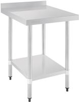 Rvs Werktafel Met Achteropstand | 60cm | Vogue | GJ505