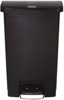 Rubbermaid Slim Jim Front Step pedaalemmer 50ltr zwart - GL028