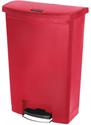 Rubbermaid Slim Jim Front Step pedaalemmer 90ltr rood - GL038
