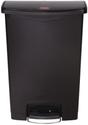 Rubbermaid Slim Jim Front Step pedaalemmer 90ltr zwart - GL040