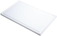 Gastro M GN1/2 HDPE snijplank met sapgeul wit 15mm | GN320