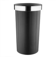 Bolero Ronde Zwarte Bak met Open Deksel 60ltr - HT462