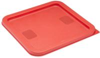 Vogue HY408 Hygiplas Vierkante Voedselbewaarbak Deksel Rood Medium