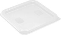 Vogue HY416 Hygiplas vierkante voedselbewaarcontainer deksel wit klein