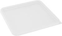 Vogue HY418 Hygiplas Vierkant Voedselopslagcontainer Deksel Wit Groot