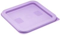 Vogue HY425 Hygiplas Vierkante Voedselopslag Container Deksel Paars Klein