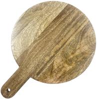 Olympia Ronde Displaystandaard Mango Hout met Metalen Poten 400x300x80mm - HY754