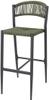 Bolero Eden PE Gevlochten Rattan Outdoor Barkrukken Groen (2 Stuks) - HZ595