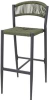 Bolero Eden PE Gevlochten Rattan Outdoor Barkrukken Groen (2 Stuks) - HZ595