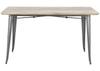 Bolero HZ809 Bistro Eettafel met Mangohouten Blad en Donkergrijze Poot 1450mm