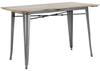 Bolero HZ811 Bistro Eettafel met Lattenblad van Mangohout en Donkergrijze Poot 1200mm