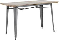 Bolero HZ811 Bistro Eettafel met Lattenblad van Mangohout en Donkergrijze Poot 1200mm