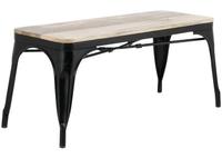 Bolero HZ814 Bistro Bank van Mangohout en Zwarte Poten 1000mm (2 stuks)