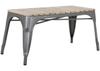 Bolero HZ817 Bistro Bank met Mangohouten Latten en Donkergrijze Poten 850mm (2 stuks)