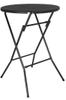 Bolero HZ892 Opvouwbare HDPE Bartafel Houtlook Zwart 800mm