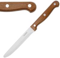 Olympia Afgeronde Steakmessen met PP Houtlook Handvatten (12 Stuks) - HZ972