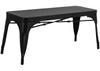 Bolero JA328 Bistro Metalen Bank Zwart 1000mm (2 stuks)