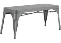 Bolero JA329 Bistro Metalen Bank Donkergrijs 1000mm (2 stuks)