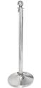 Bolero verchroomde afzetpaal met bolle knop | S651