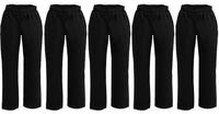 Whites Chefs Clothing SA825 Whites Vegas Chef Broeken Polykatoen Zwart M (5 stuks)