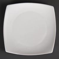 Olympia Whiteware vierkante borden met afgeronde hoeken 18,5cm | U169