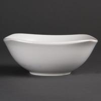 Olympia Whiteware afgeronde vierkante schalen 18cm | U174