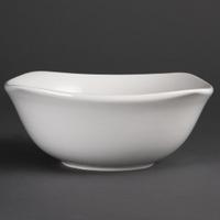 Olympia Whiteware afgeronde vierkante schalen 22cm | U175