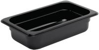 Polycarbonaat Bak | Zwart | Gn1/4 | 6.5cm Hoog | Vogue | U466