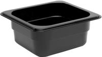 Polycarbonaat Bak | Zwart | Gn1/6 | 6.5cm Hoog | Vogue | U469