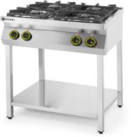 Gasfornuis Kitchen Line 4-Pits Open Standaard, HENDI, Kitchen Line, 19kW, 800x700x(H)900mm - 227589